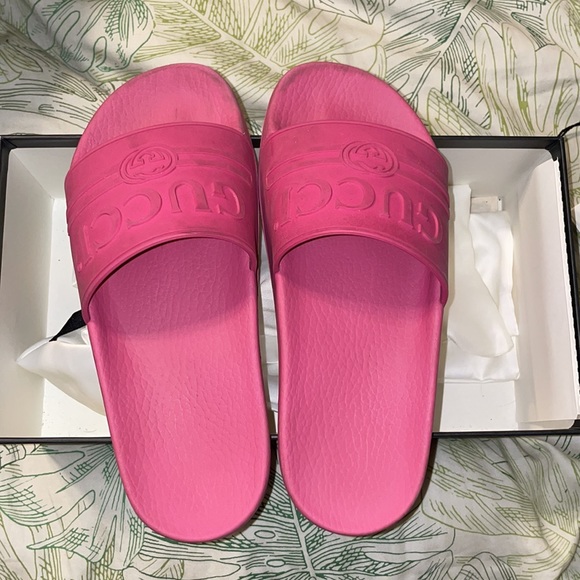 Gucci Logo Rubber Slide/ OBO - Picture 3 of 6
